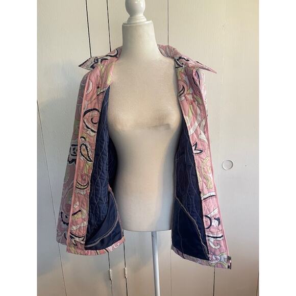 Alfred Dunner Size‎ 14 Quilted Spring Jacket Pink Floral Print - Picture 5 of 6
